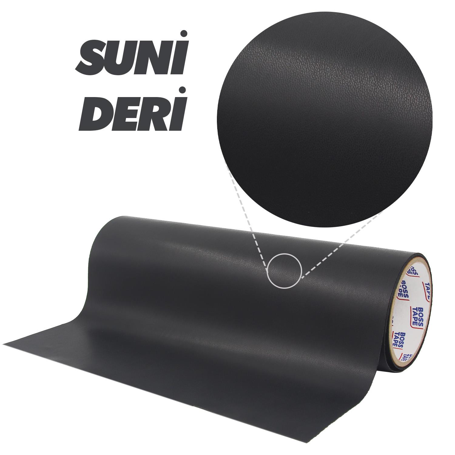 Boss Tape Yapışkanlı Deri Yaması Siyah En:30cm Boy:1,5mt