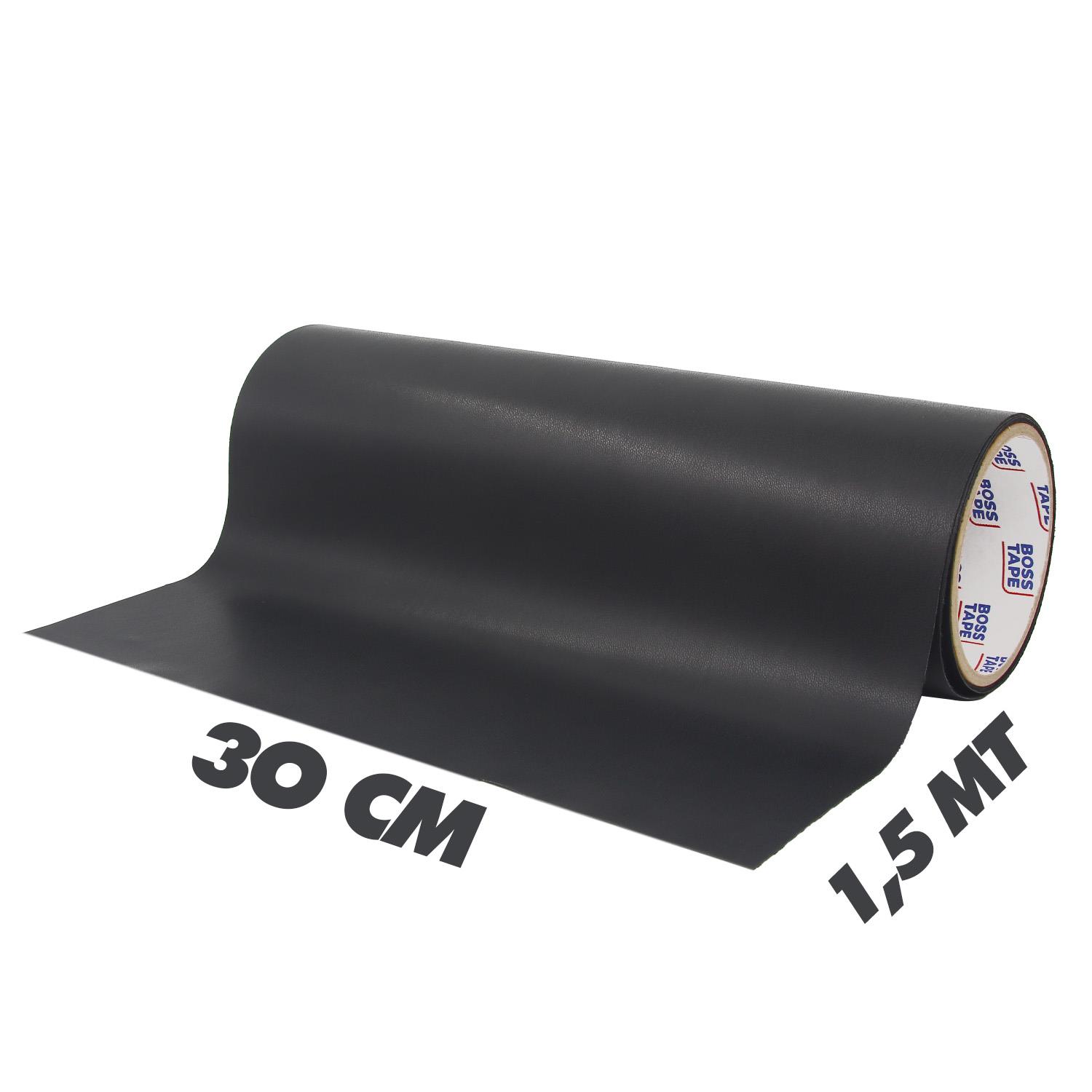 Boss Tape Yapışkanlı Deri Yaması Siyah En:30cm Boy:1,5mt