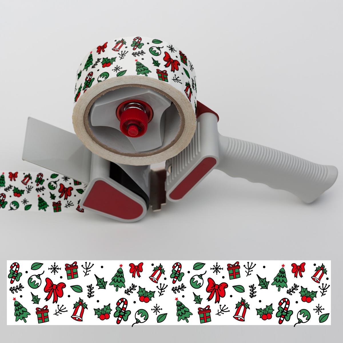 Boss Tape Yılbaşı Süsü Baskılı Koli Bandı En:50mm Boy:66mt