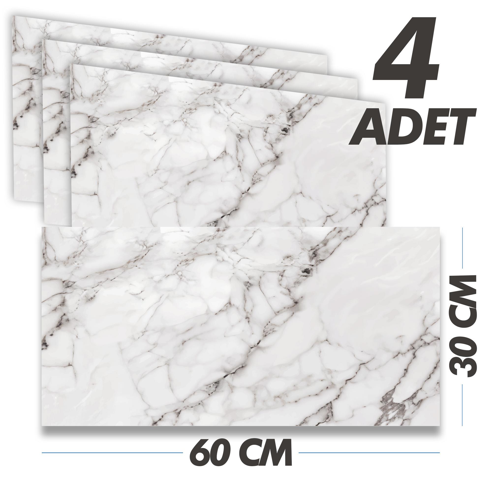 Boss TapeDöşemeBoss Kendinden Yapışkanlı Banyo Mutfak Fayans Kaplama Mermer Pvc Karo 30x60cm (0,72 m²)