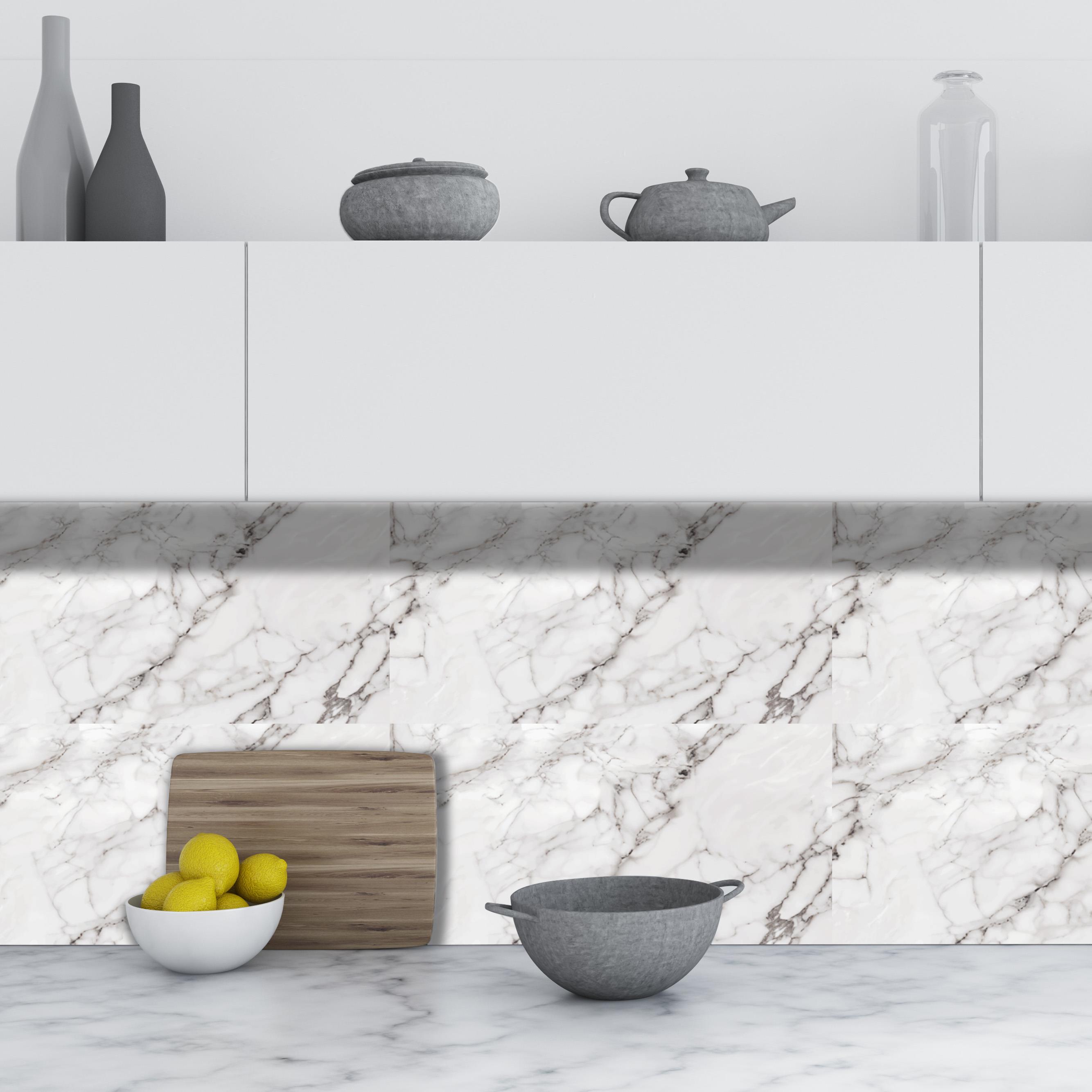Boss TapeDöşemeBoss Kendinden Yapışkanlı Banyo Mutfak Fayans Kaplama Mermer Pvc Karo 30x60cm (0,72 m²)