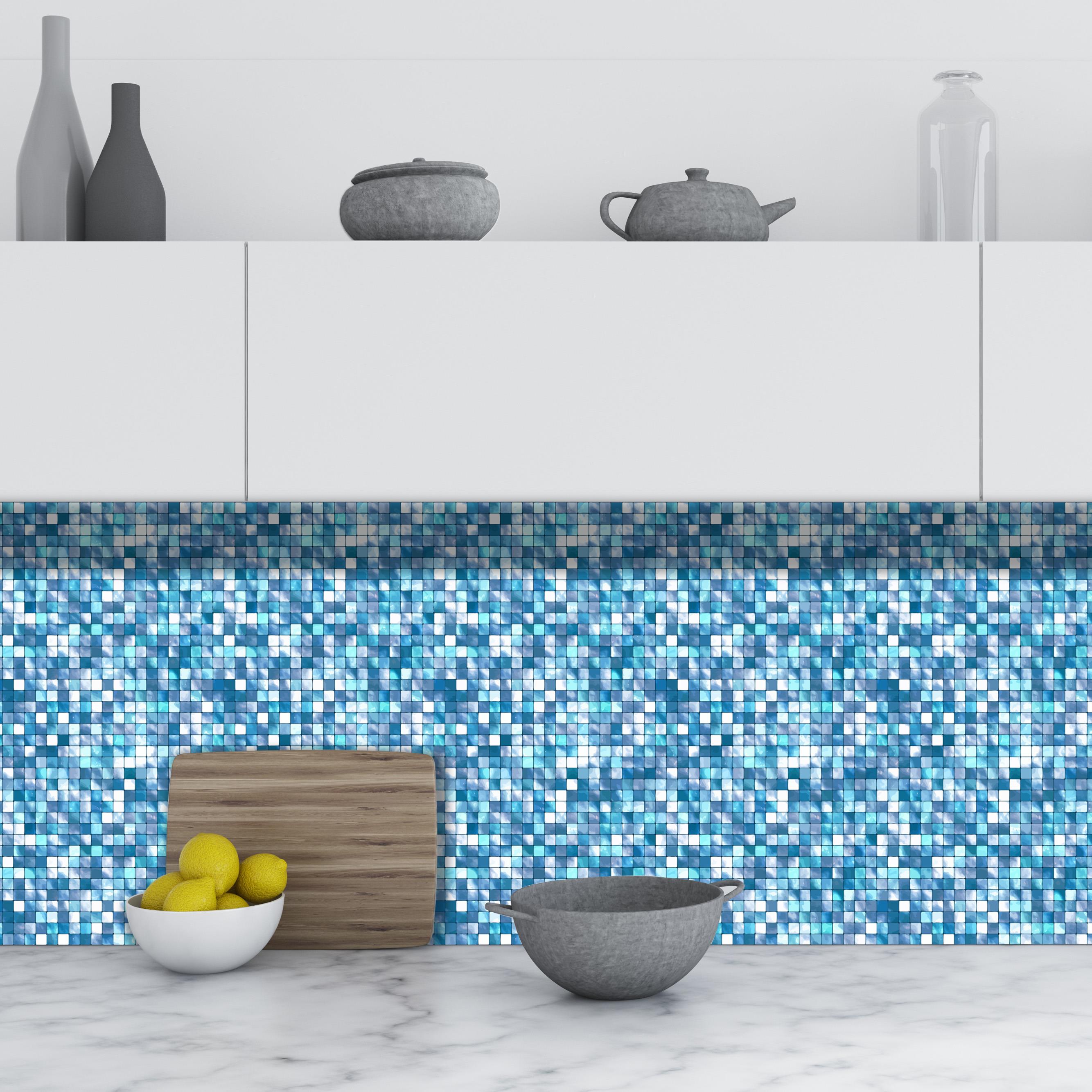 Boss TapeDöşemeBoss Kendinden Yapışkanlı Banyo Mutfak Fayans Kaplama Mozaik Pvc Karo 30x30cm (0,36 m²)