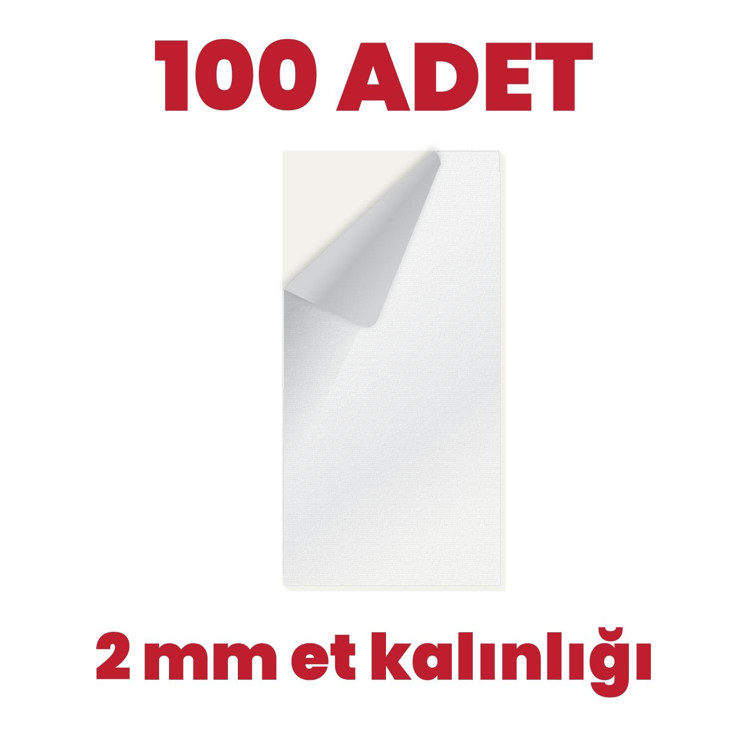Boss TapeÇift Taraflı BantlarÇift Taraflı Beyaz Köpük Bant 100 Adet 20x40mm Hazır Kesim Diecut