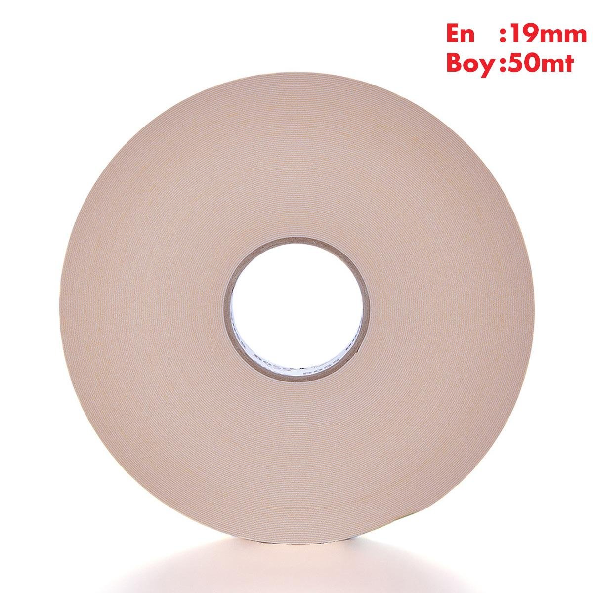 Boss Tapeİzolasyon BantlarıÇift Taraflı Köpük Montaj Bandı Yüksek Yoğunluklu En:19mm Boy:50mt