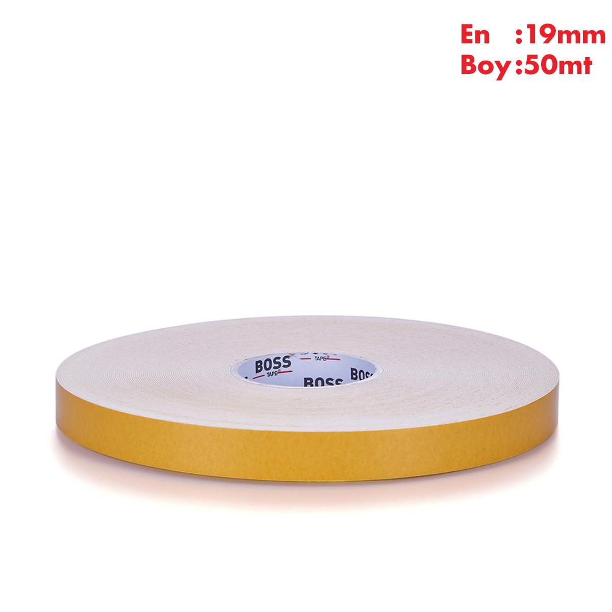 Boss Tapeİzolasyon BantlarıÇift Taraflı Köpük Montaj Bandı Yüksek Yoğunluklu En:19mm Boy:50mt