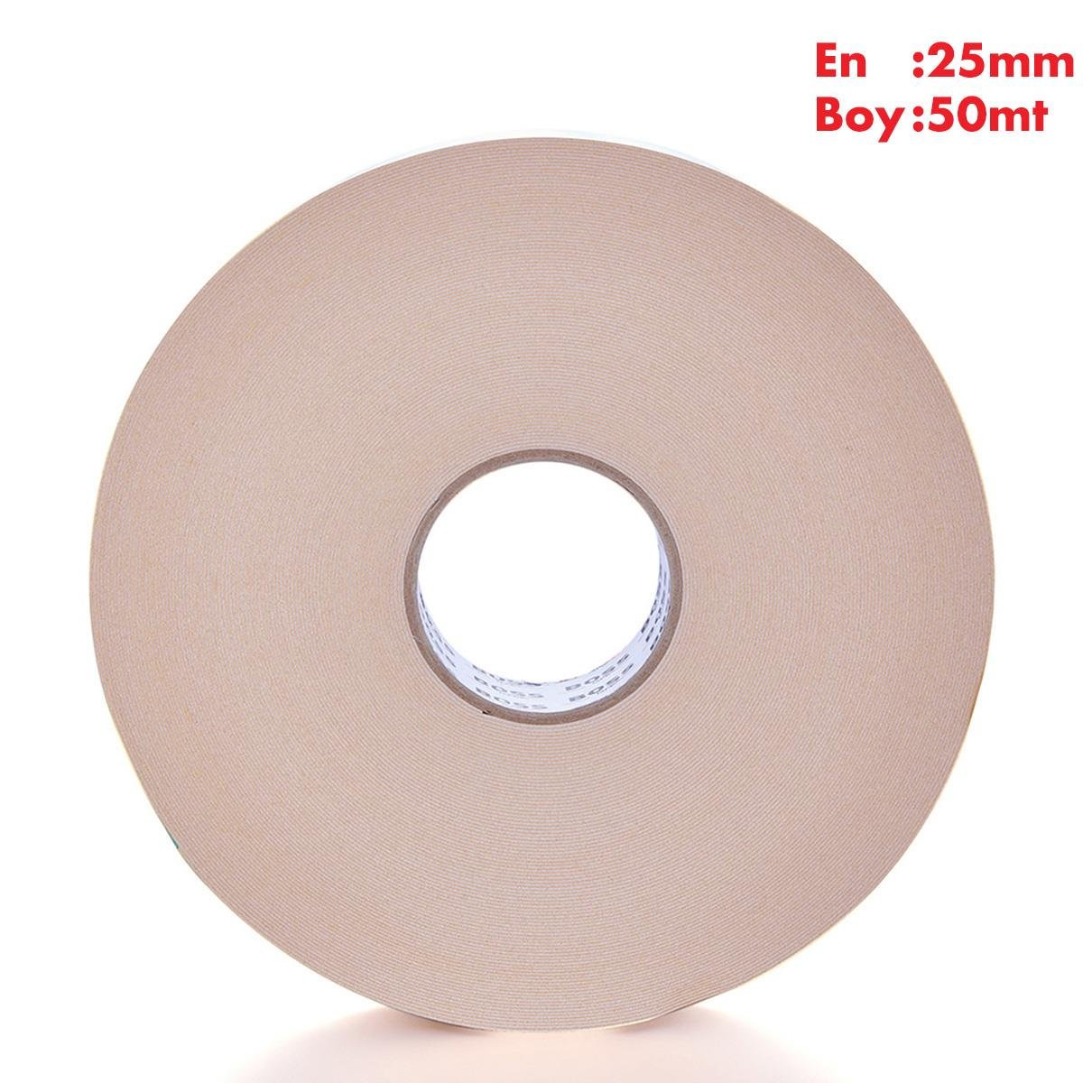 Boss Tapeİzolasyon BantlarıÇift Taraflı Köpük Montaj Bandı Yüksek Yoğunluklu En:25mm Boy:50mt