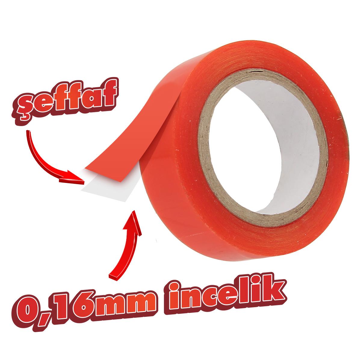 Boss TapeÇift Taraflı BantlarÇift Taraflı Polyester Bant En:15mm Boy:5mt