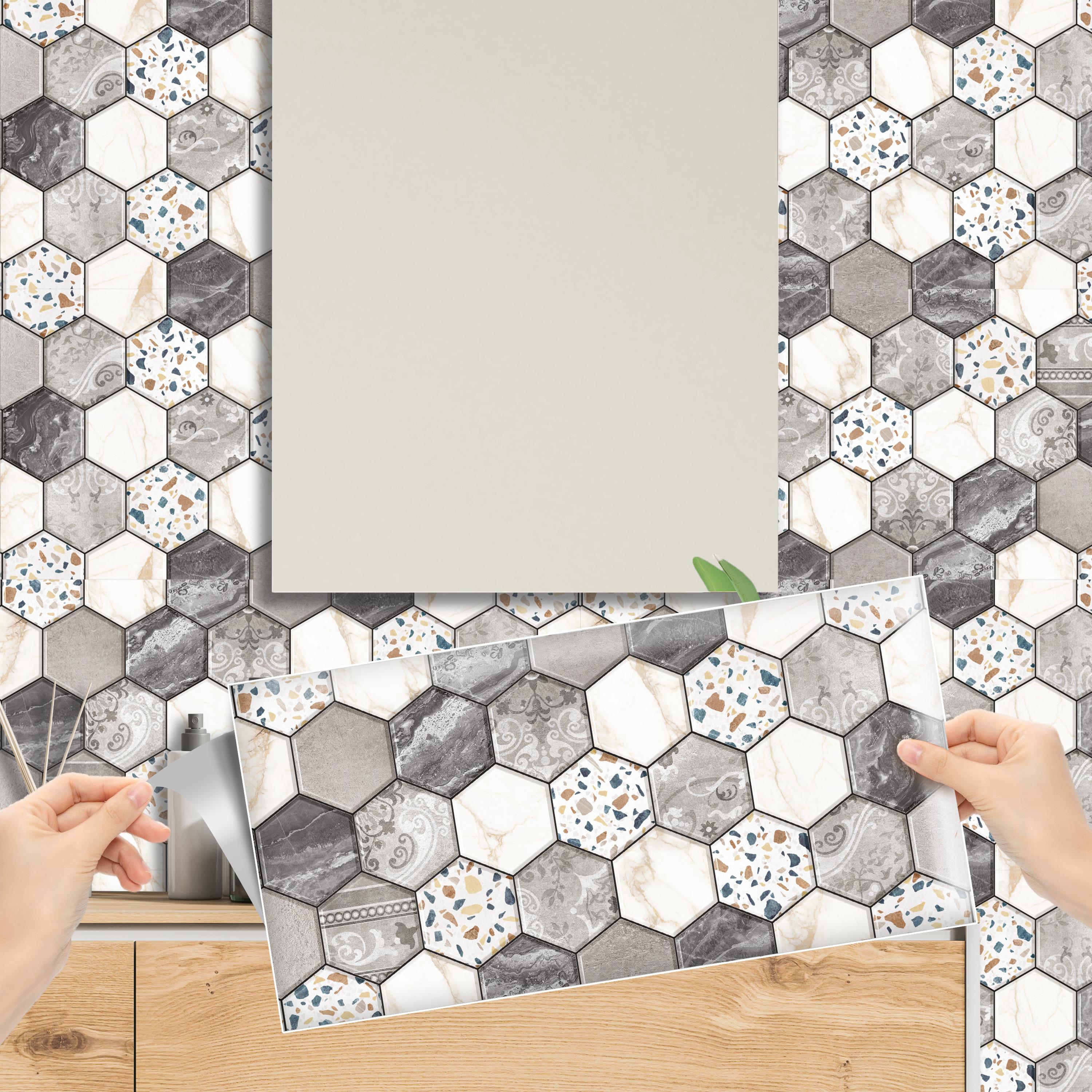 Boss TapeDöşemeDesenli Altıgen Pvc Karo 30x60cm