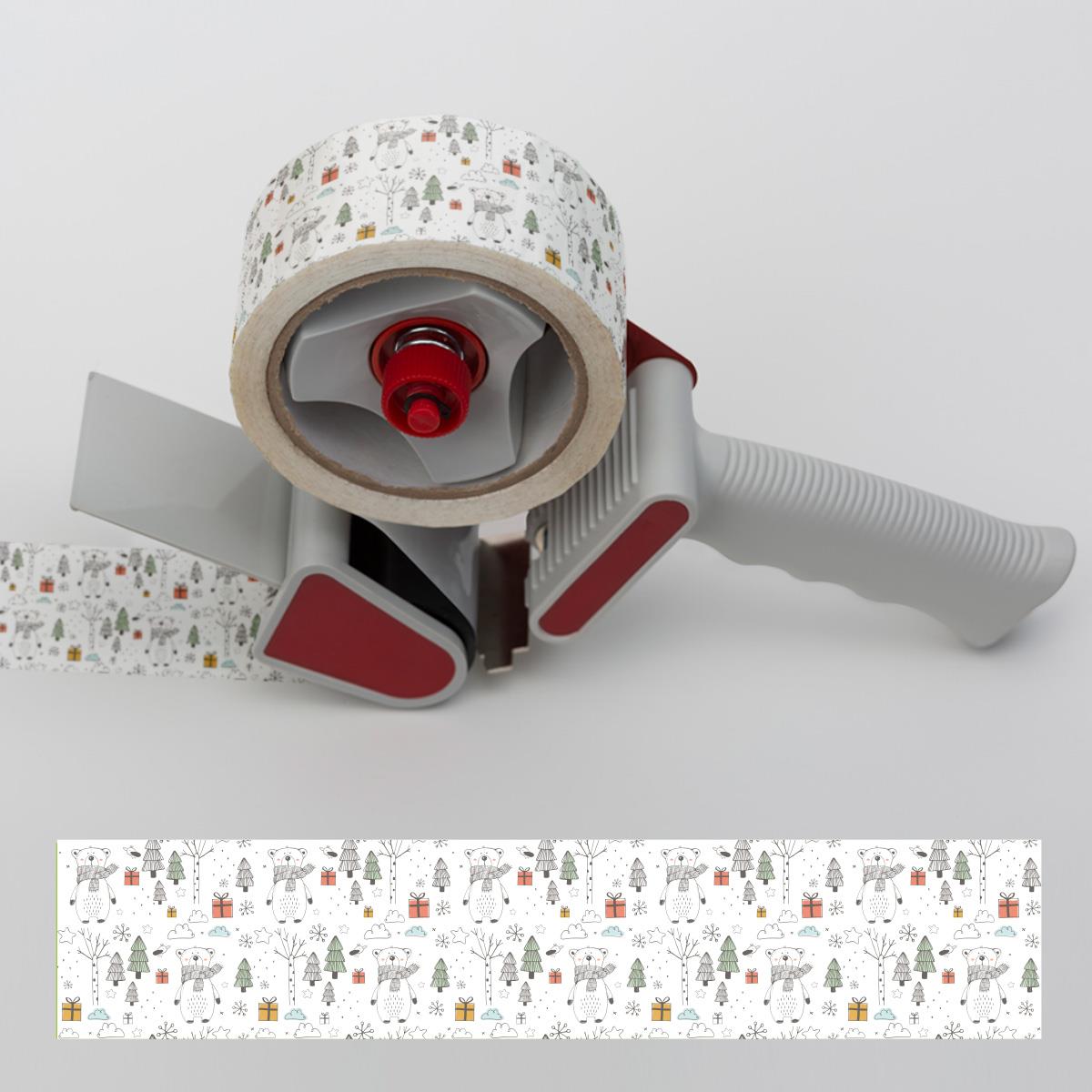 Boss TapeÇift Taraflı BantlarDesenli Koli Bandı En:45mm Boy:25mt Ayıcık Desenli