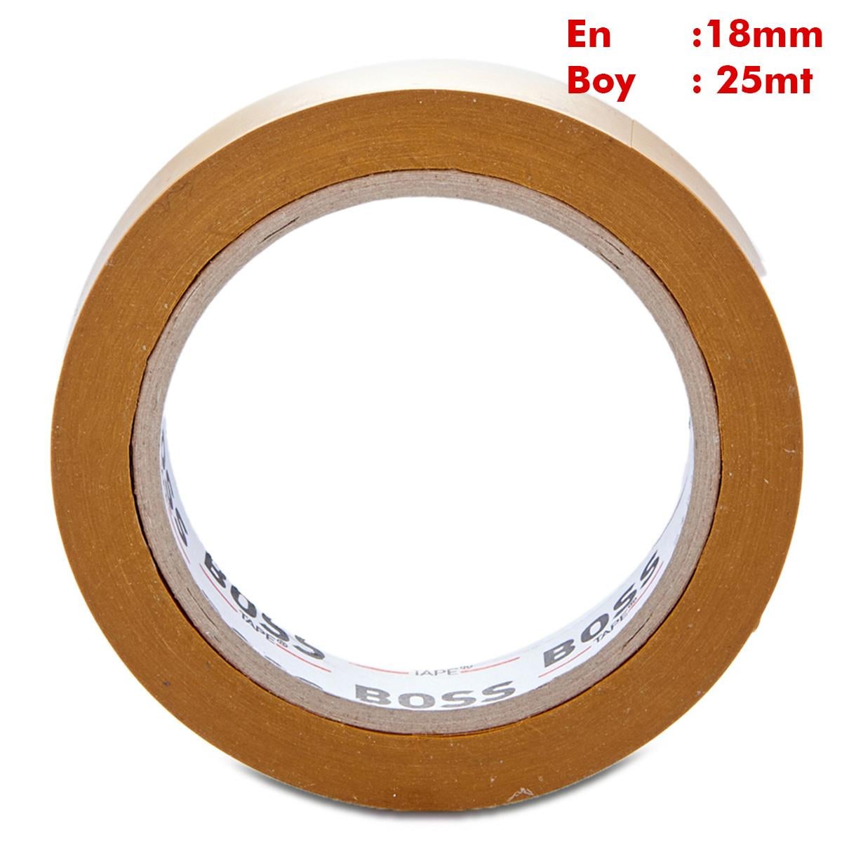 Boss TapeElektrik BantlarıHobi Karton Okul Kullanımına Uygun Çift Taraflı En:18mm Boy:25mt