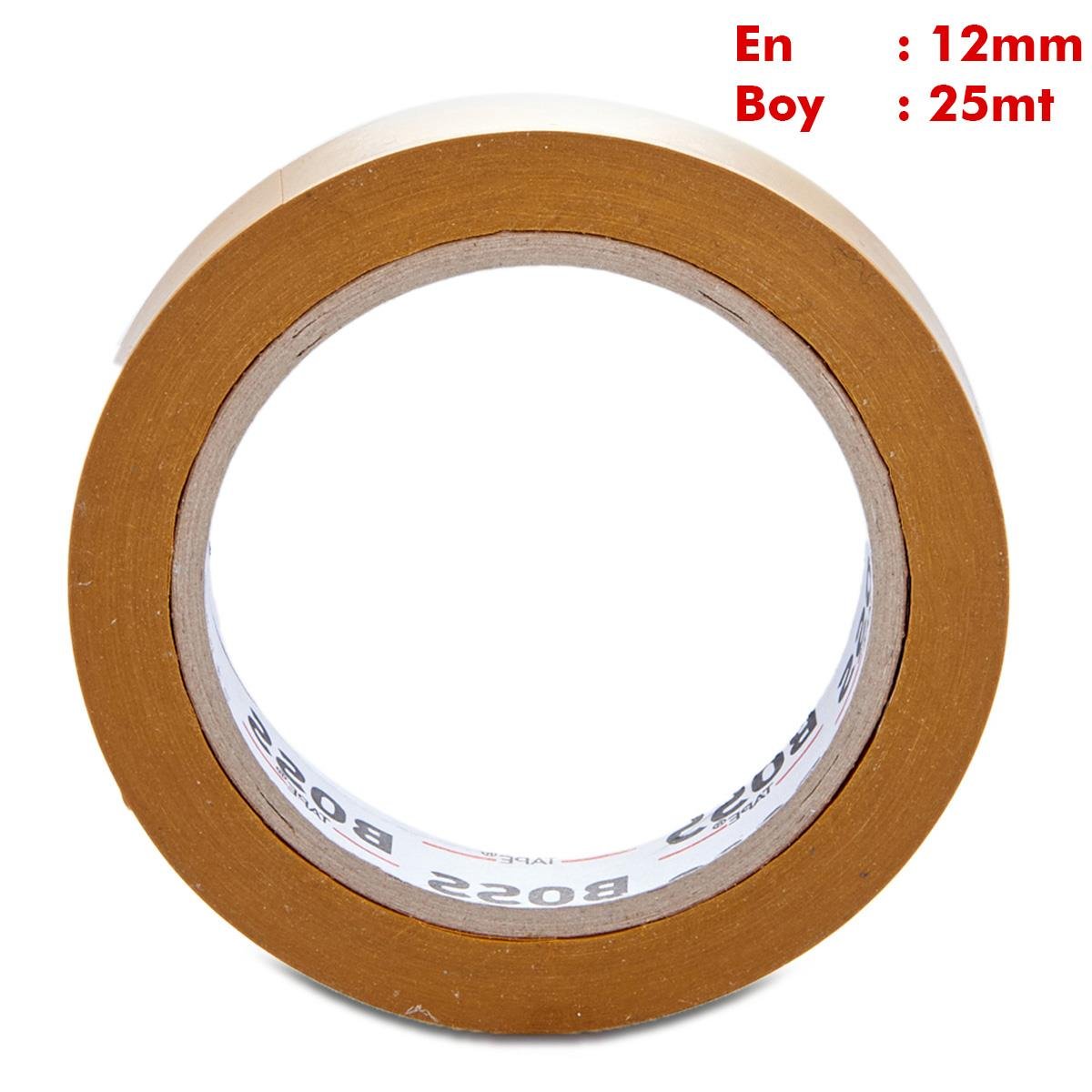 Boss TapeElektrik BantlarıHobi Karton Okul Kullanımına Uygun Çift Taraflı En:12mm Boy:25mt