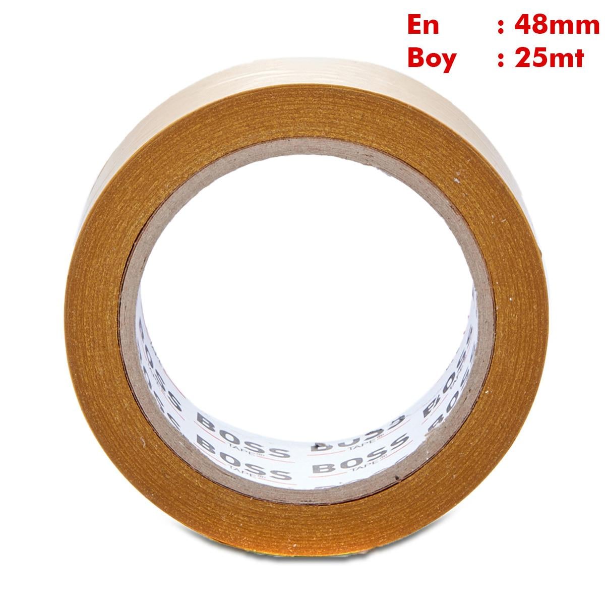 Boss TapeElektrik BantlarıHobi Karton Okul Kullanımına Uygun Çift Taraflı En:48mm Boy:25mt