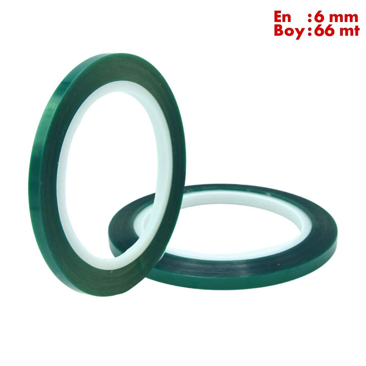 Boss TapeÇift Taraflı BantlarIsıya Dayanıklı Polyester Maskeleme Bandı En:6mm Boy:66mt