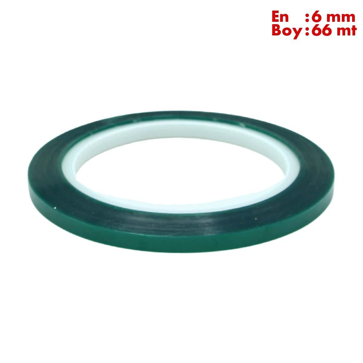 Boss TapeÇift Taraflı BantlarIsıya Dayanıklı Polyester Maskeleme Bandı En:6mm Boy:66mt