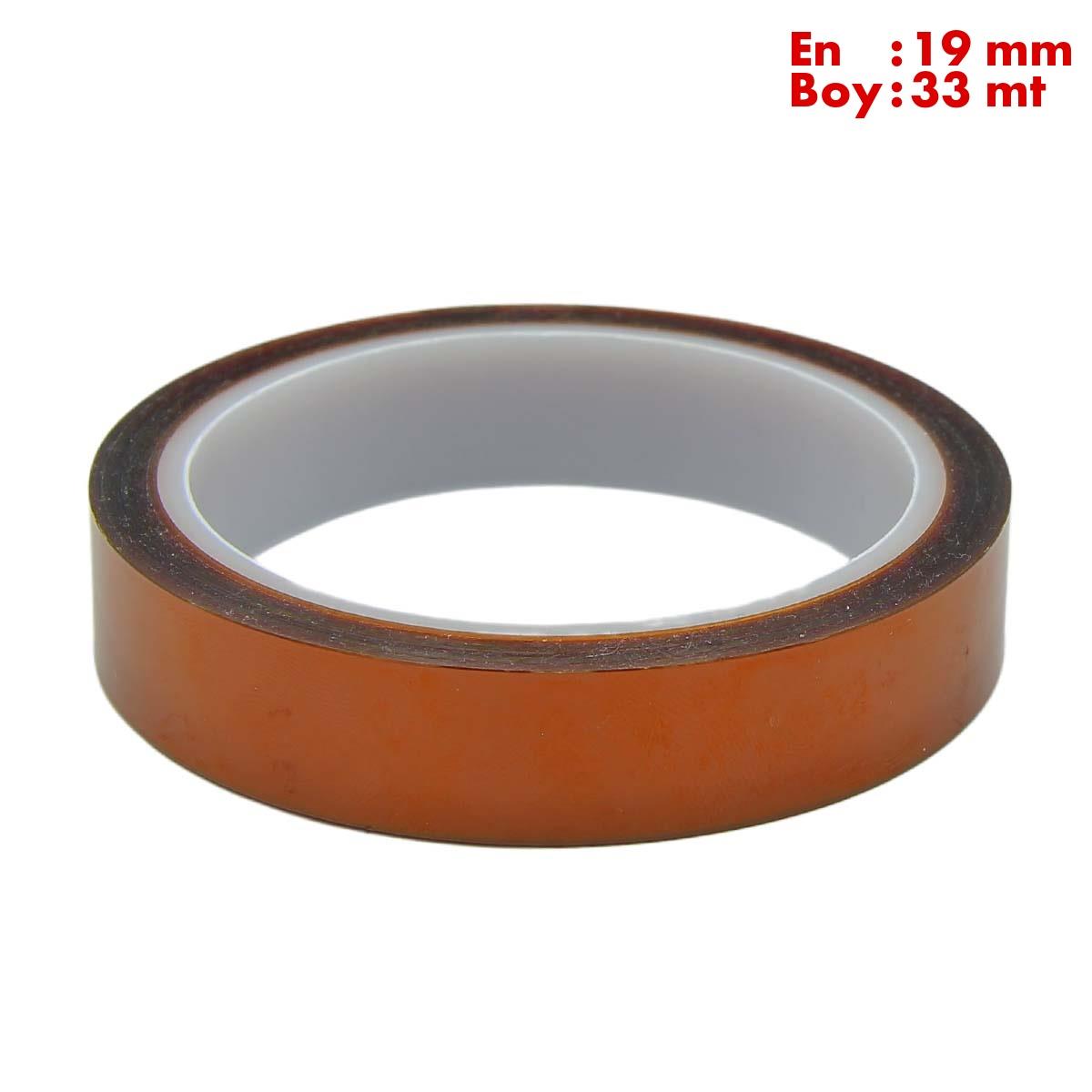 Boss TapeMaskeleme BantlarıKapton Bant 260 Dereceye Dayanıklı Bant En:19mm Boy:33mt