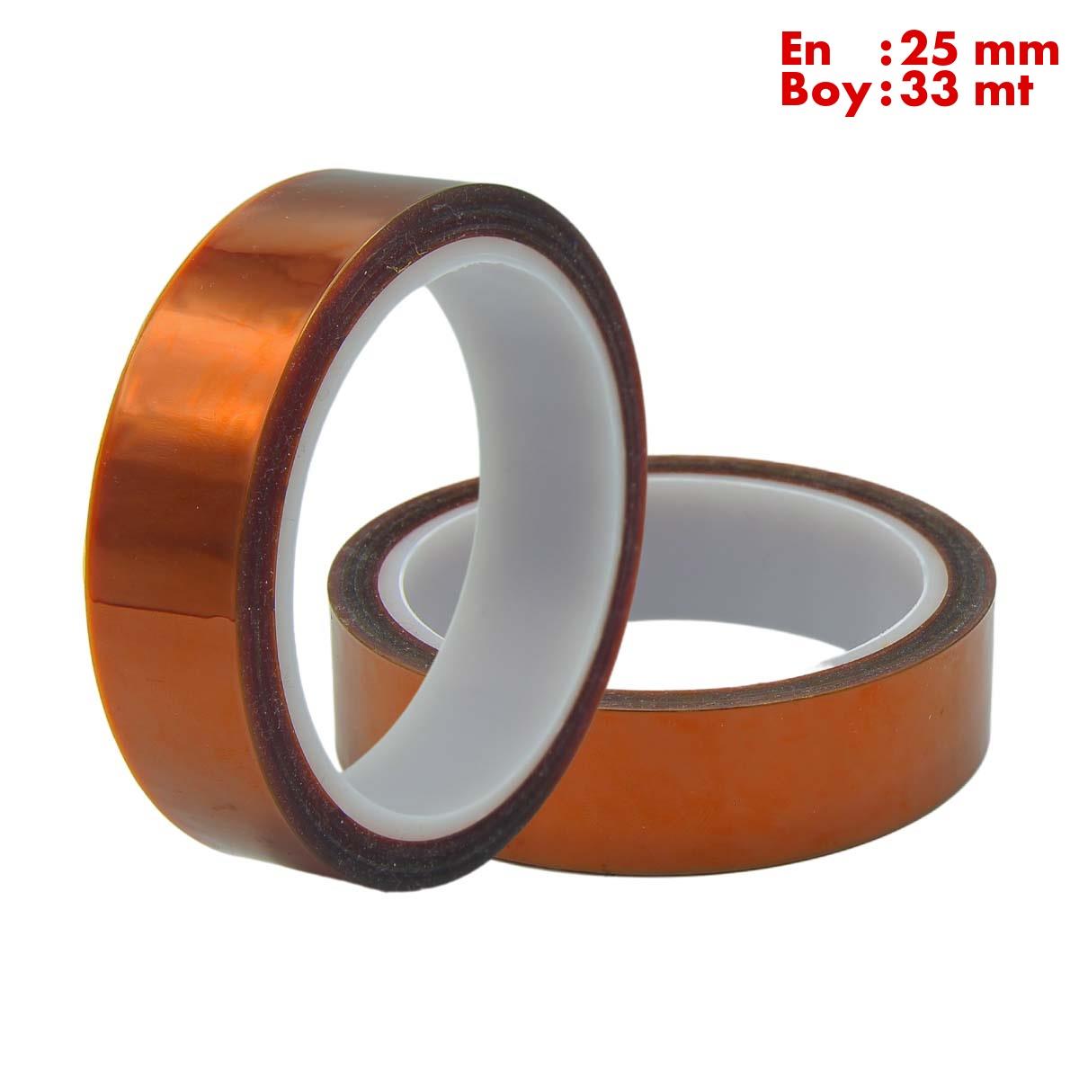 Boss TapeMaskeleme BantlarıKapton Bant 260 Dereceye Dayanıklı Bant En:25mm Boy:33mt