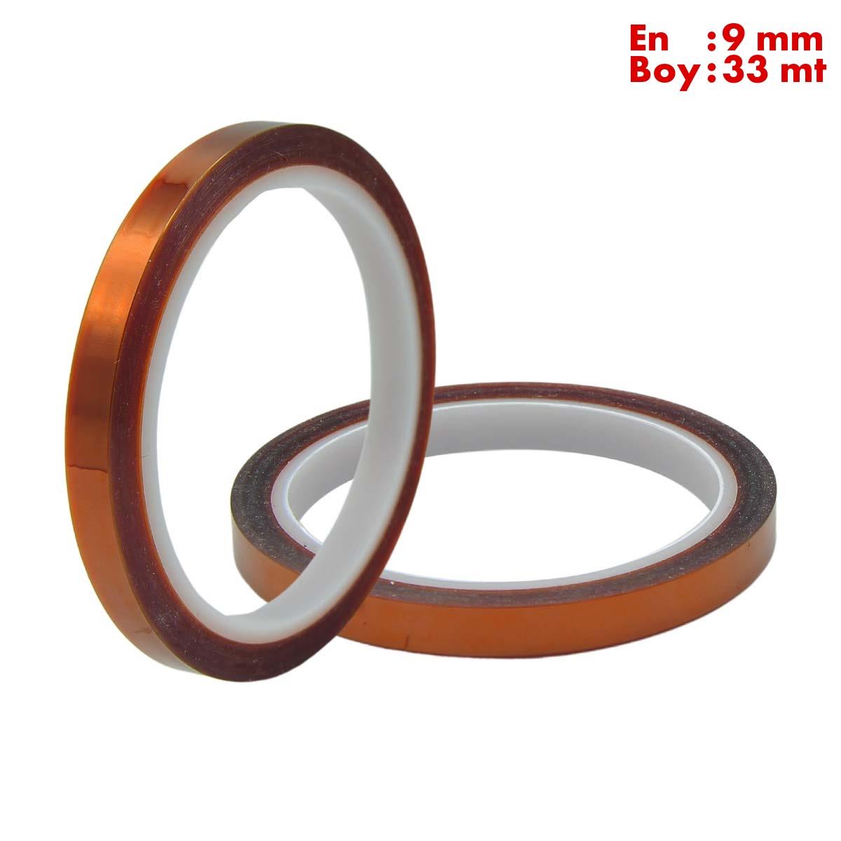 Boss TapeMaskeleme BantlarıKapton Bant 260 Dereceye Dayanıklı Bant En:9mm Boy:33mt