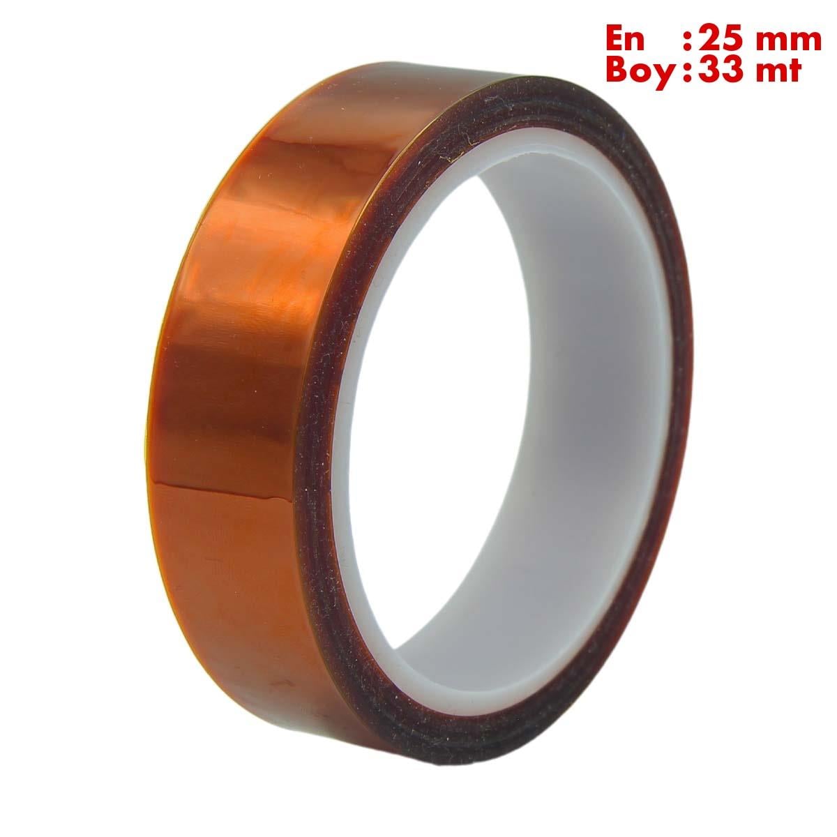 Boss TapeMaskeleme BantlarıKapton Bant 260 Dereceye Dayanıklı Bant En:25mm Boy:33mt
