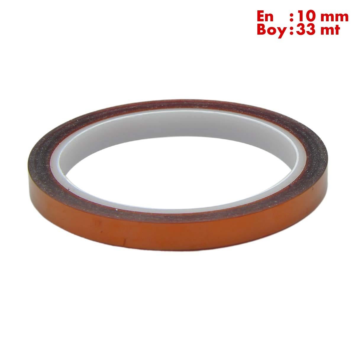 Boss TapeMaskeleme BantlarıKapton Bant 260 Dereceye Dayanıklı Bant En:10mm Boy:33mt