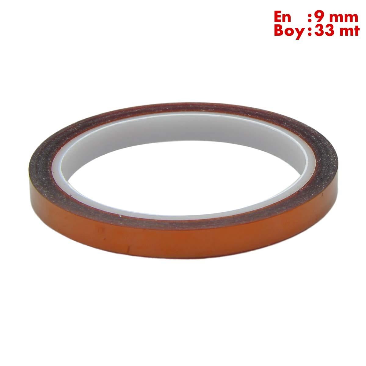 Boss TapeMaskeleme BantlarıKapton Bant 260 Dereceye Dayanıklı Bant En:9mm Boy:33mt