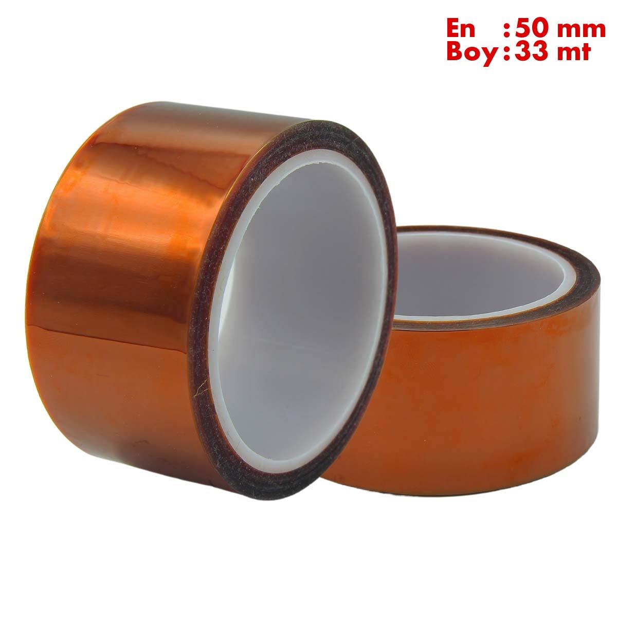 Boss TapeMaskeleme BantlarıKapton Bant 260 Dereceye Dayanıklı Bant En:50mm Boy:33mt