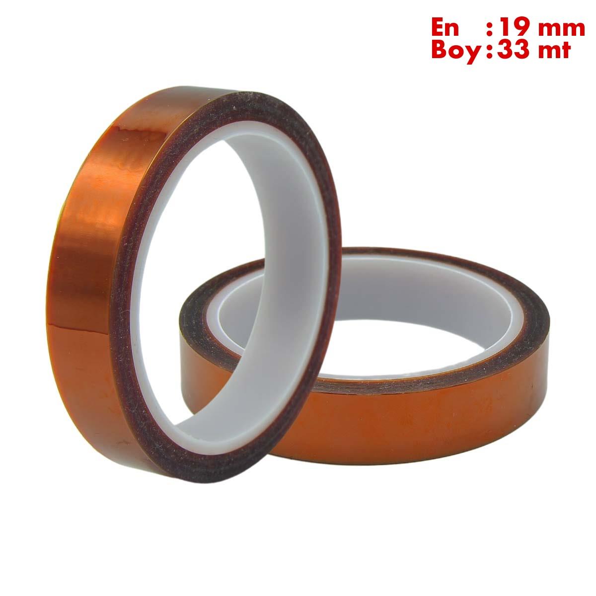 Boss TapeMaskeleme BantlarıKapton Bant 260 Dereceye Dayanıklı Bant En:19mm Boy:33mt