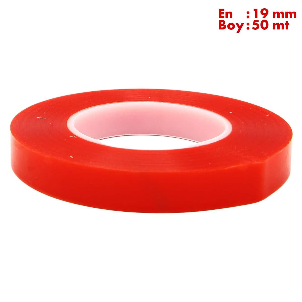 Boss TapeElektrik BantlarıŞeffaf Çift Taraflı Polyester Bant En:19mm Boy:50mt Kalınlık:160mik