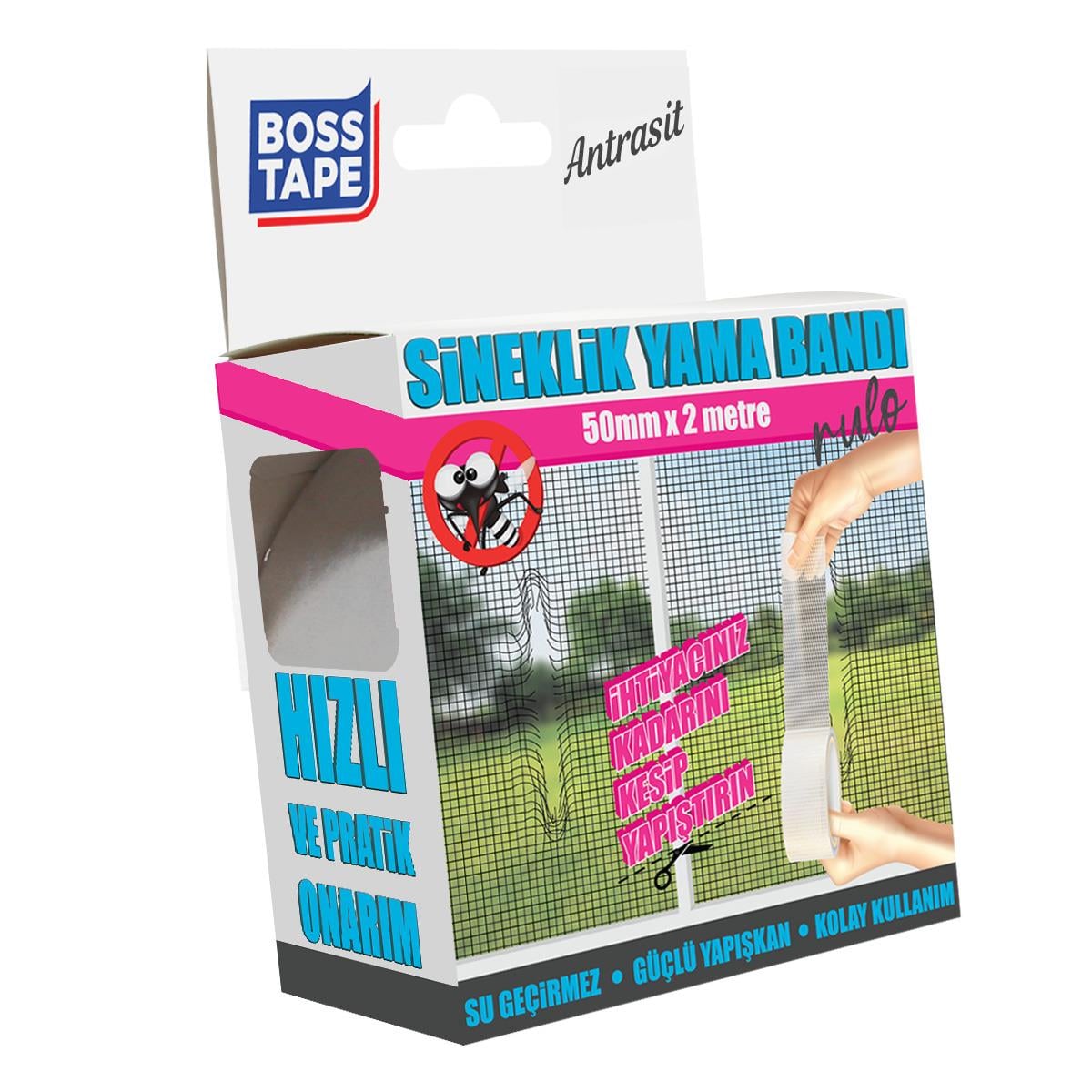 Boss TapeSineklikSineklik Yama Rulosu Delik Onarım Bandı En:50mm Boy:2mt