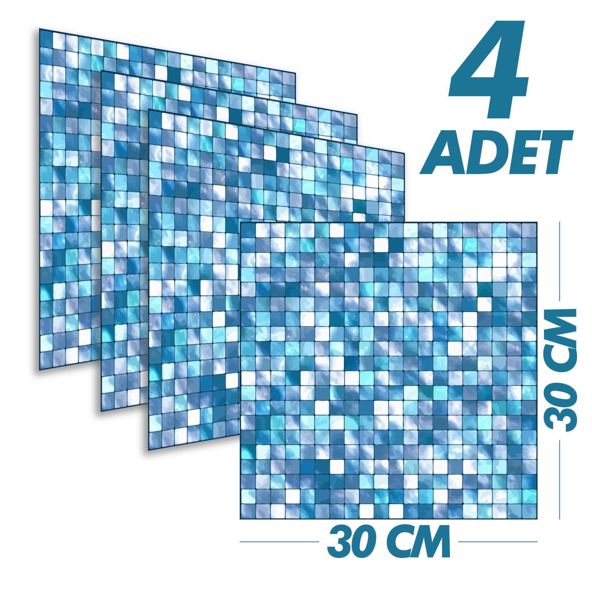 Boss TapeDöşemeYapışkanlı Banyo Mutfak Fayans Kaplama Mozaik Pvc Karo 30x30cm (0,36 m²)