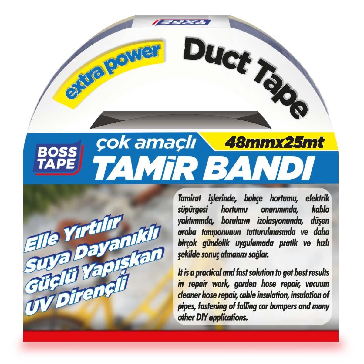 Duct Tape Tamir Bandı -Siyah- 48mmx25mt