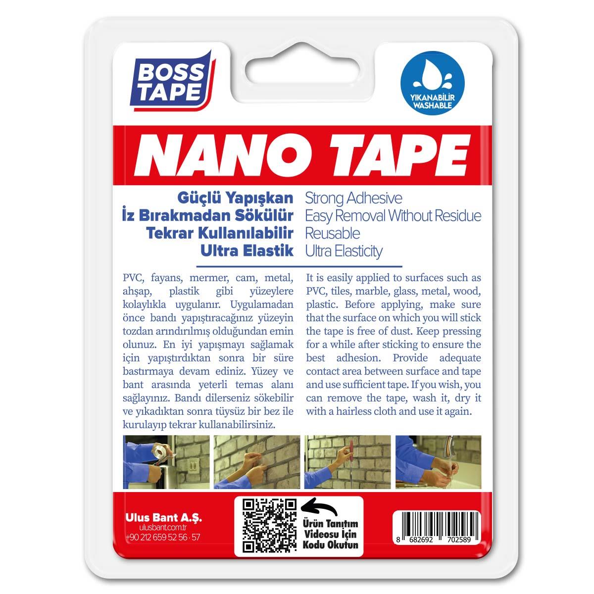Nano Bant - Şeffaf - Yıkanabilir - Yeniden Kullanılabilir