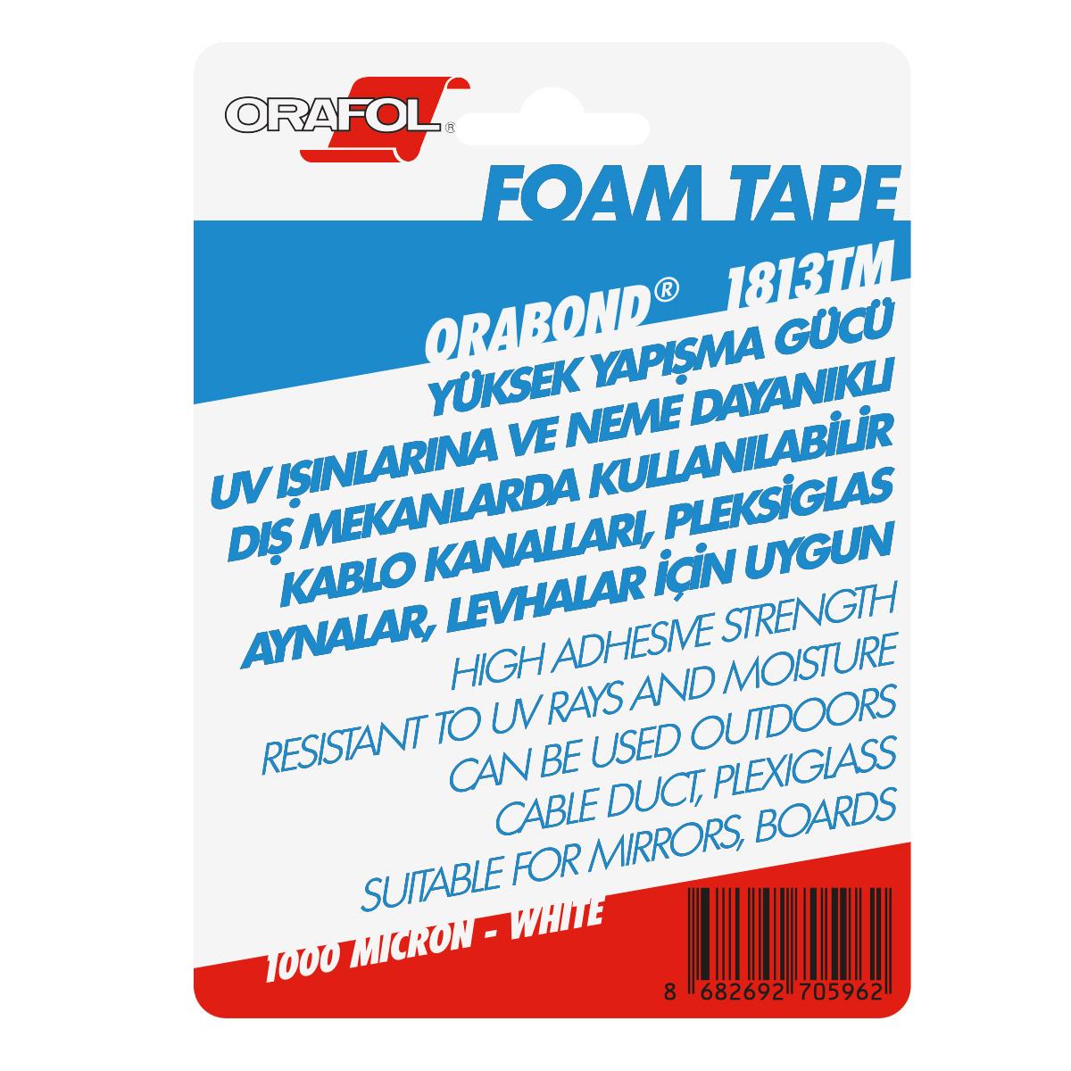 Orafol 1813TM UHB Köpük Bant 19mmx2mt Orabond