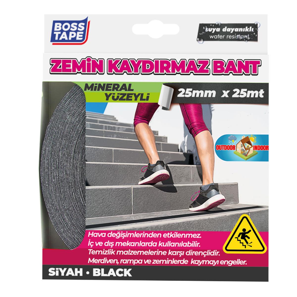 Zemin Merdiven Kaydırmaz Bant 25mmx25mt