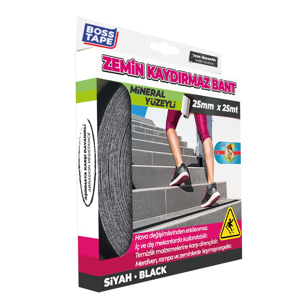 Zemin Merdiven Kaydırmaz Bant 25mmx25mt
