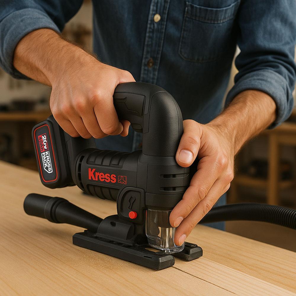 Kress KUE26.91 20Volt Profesyonel Kömürsüz Devir Ayarlı Şarjlı Dekupaj Testere (Akü Dahil Değildir)