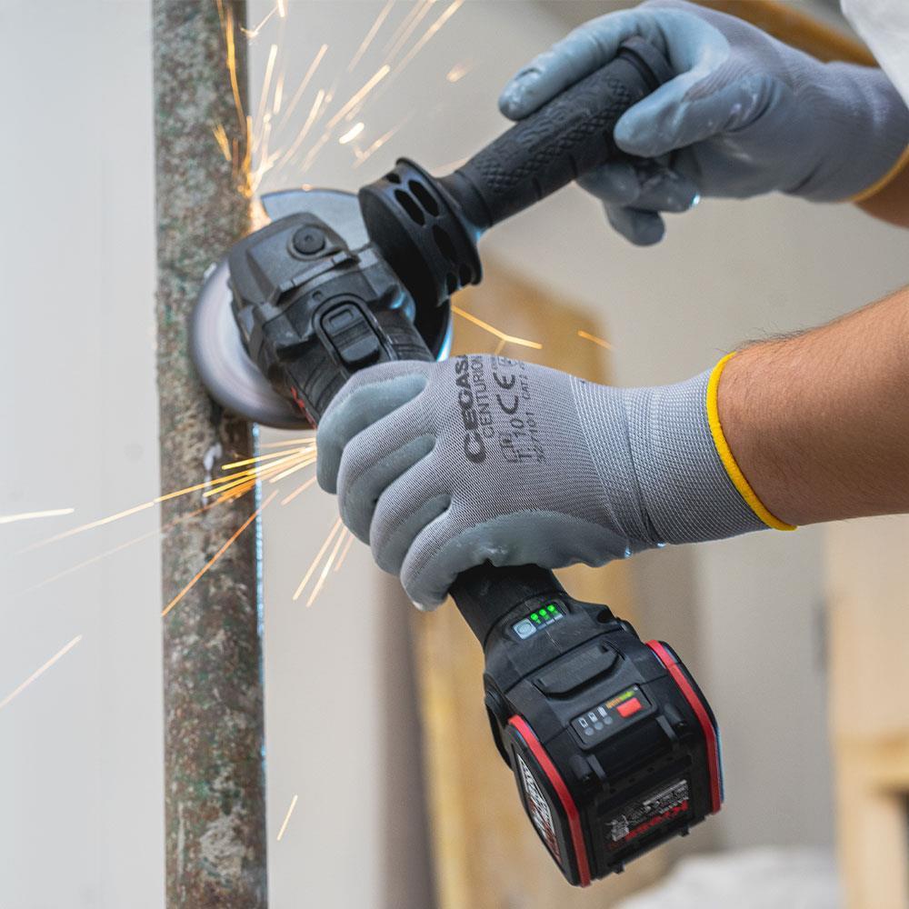 Kress KUH10.2 20Volt 4.0Ah. Li-ion Çift Akülü 125mm Kömürsüz Profesyonel Şarjlı Devir Ayarlı Avuç Taşlama 