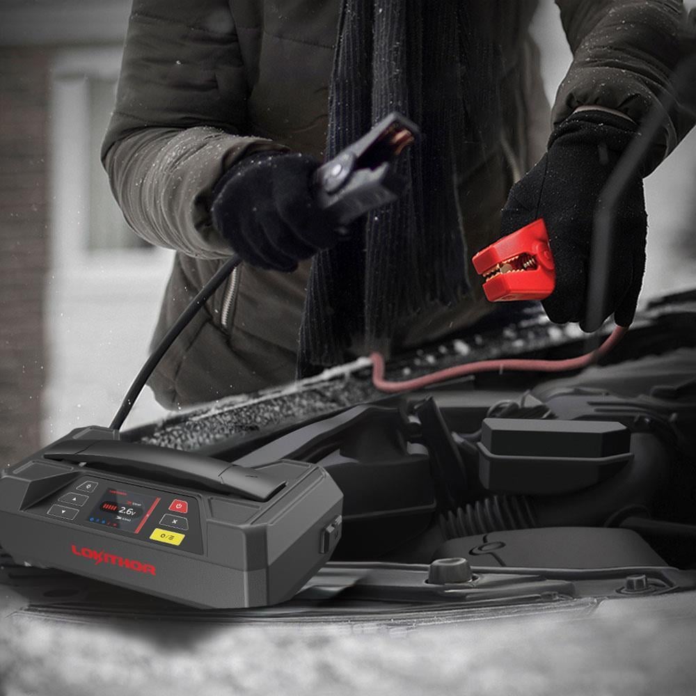 Lokithor JTC4250 12V/220V 4250Amp LiFePO4 Akıllı Akü Test + Akü Takviye + Akü Şarj Cihazı