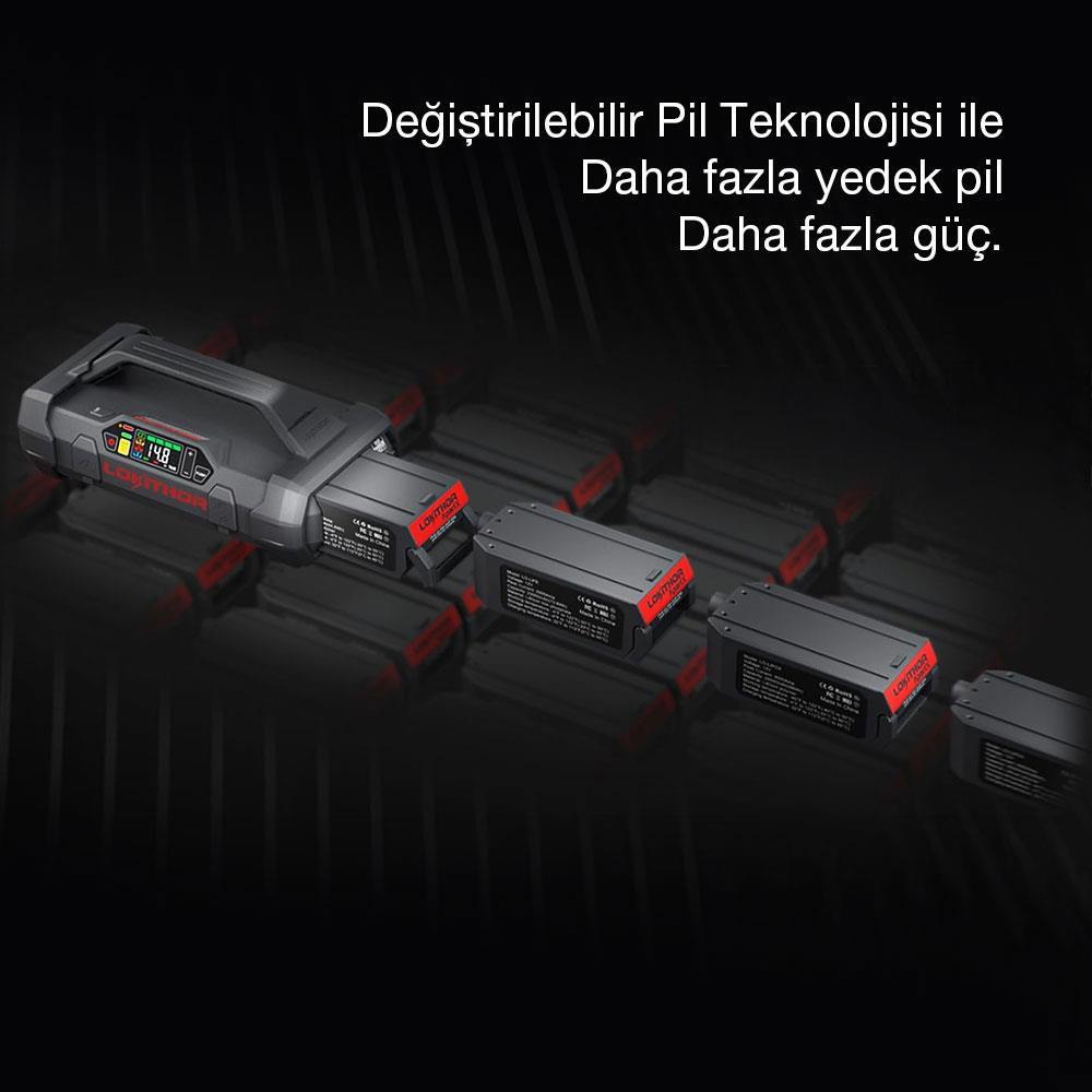 Lokithor LIPO 14.8Volt Li-Polimer 1500A Takviye Gücü APARTX ile Uyumlu Yedek Akü