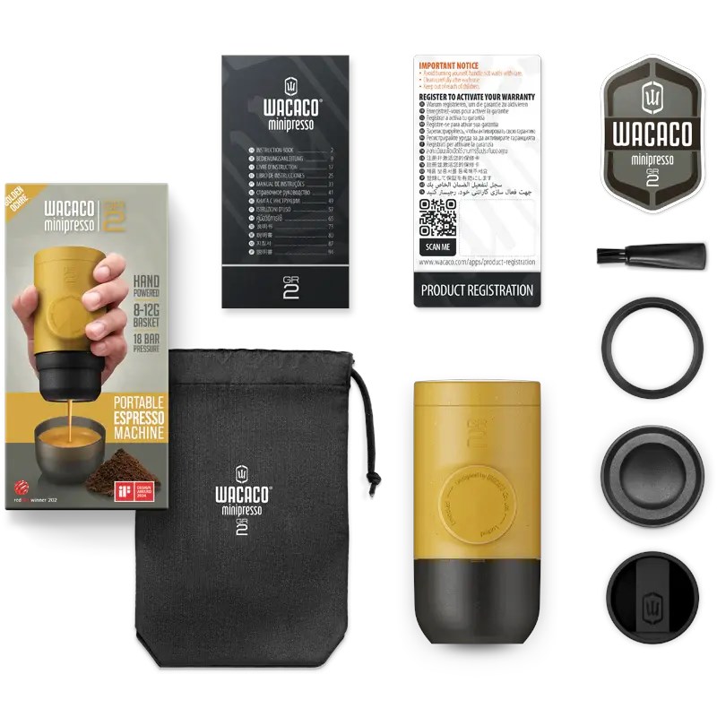 Wacaco Minipresso GR2 Altın Sarı - Taşınabilir Espresso Makinesi