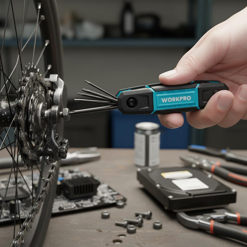 WORKPRO WP222030 8 Parça CR-V Çakı Tipi Torx Profesyonel Allen Anahtar Takımı