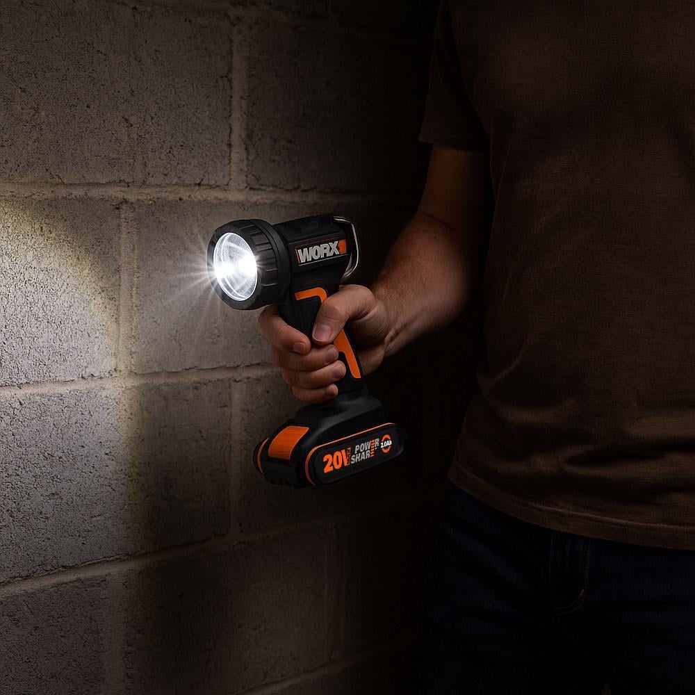 Worx WX025.9 20Volt 160/350 Lümen Profesyonel Çok Fonksiyonlu Led Fener (Akü Dahil Değildir)