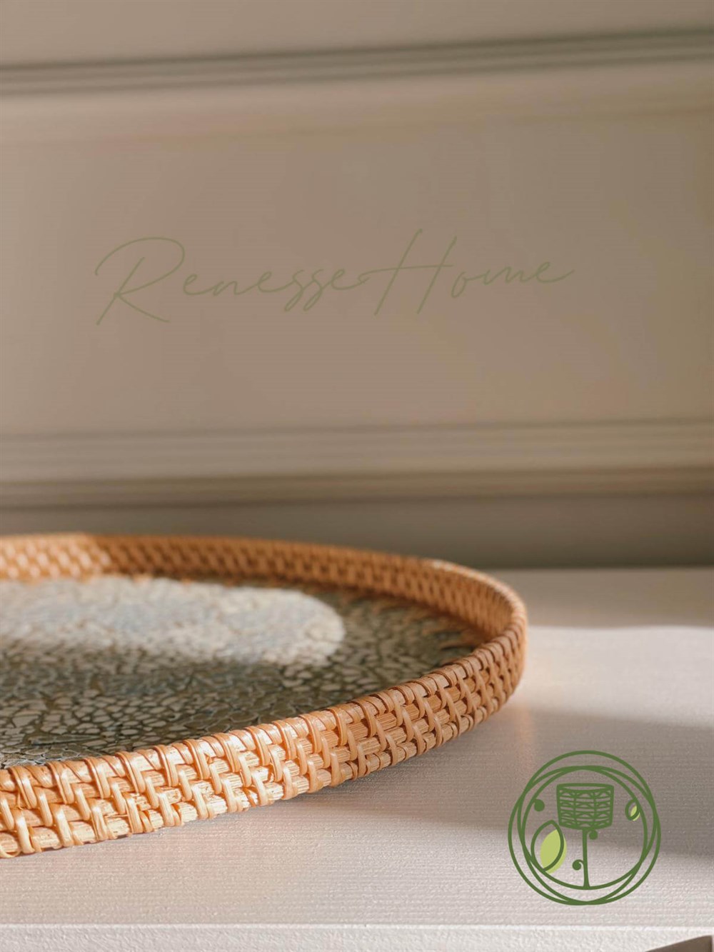 Admiral Sedefli Rattan Tepsi