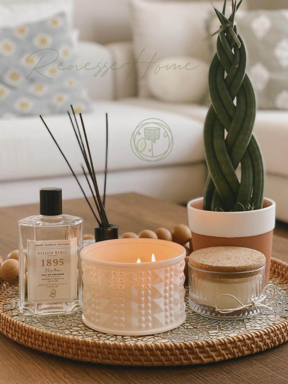 Admiral Sedefli Rattan Tepsi