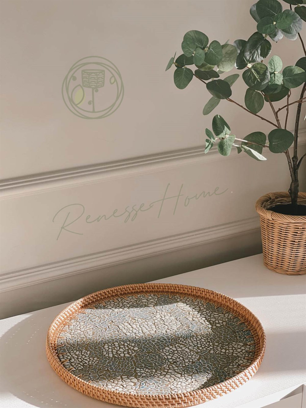 Admiral Sedefli Rattan Tepsi