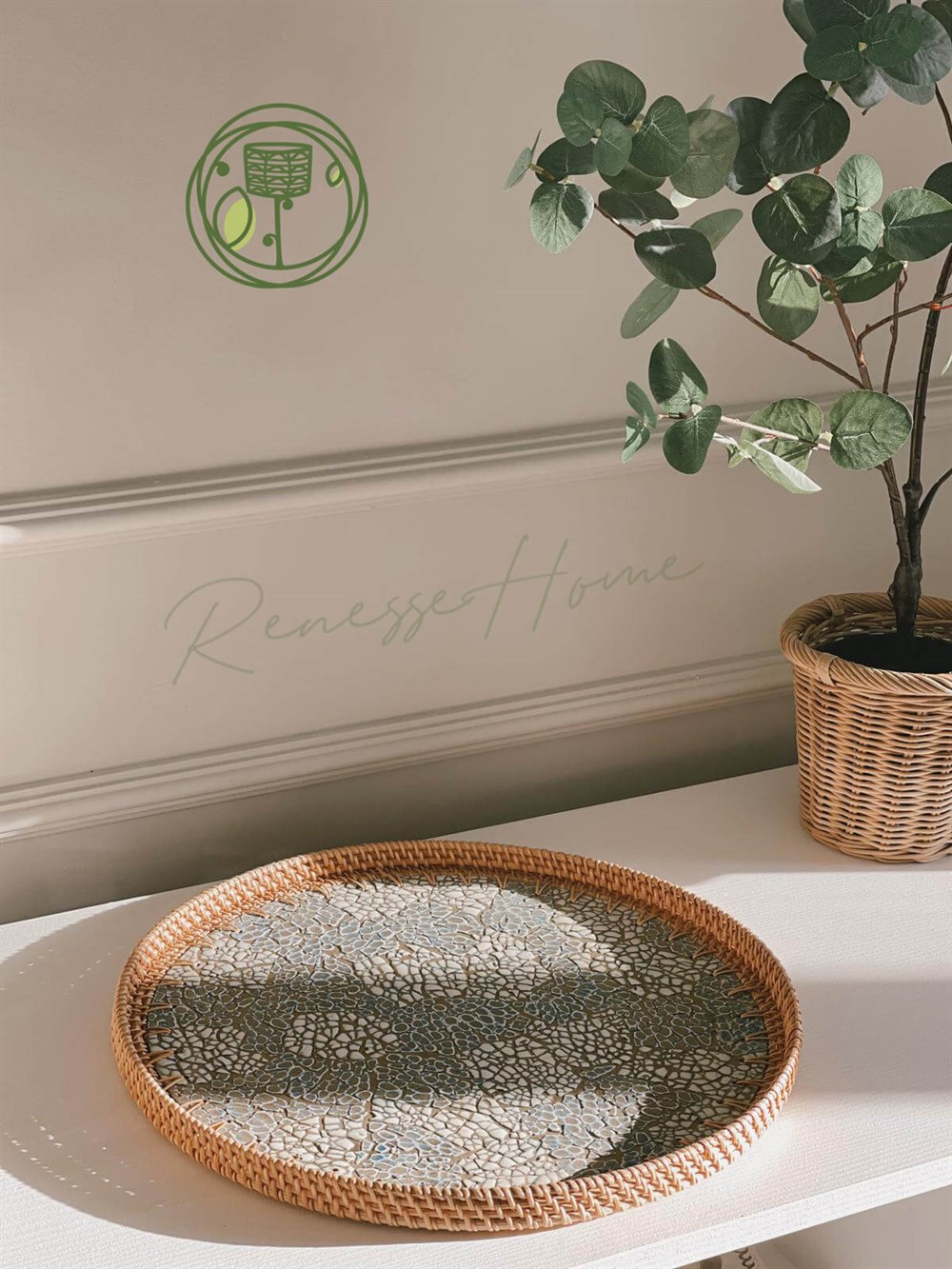 Admiral Sedefli Rattan Tepsi