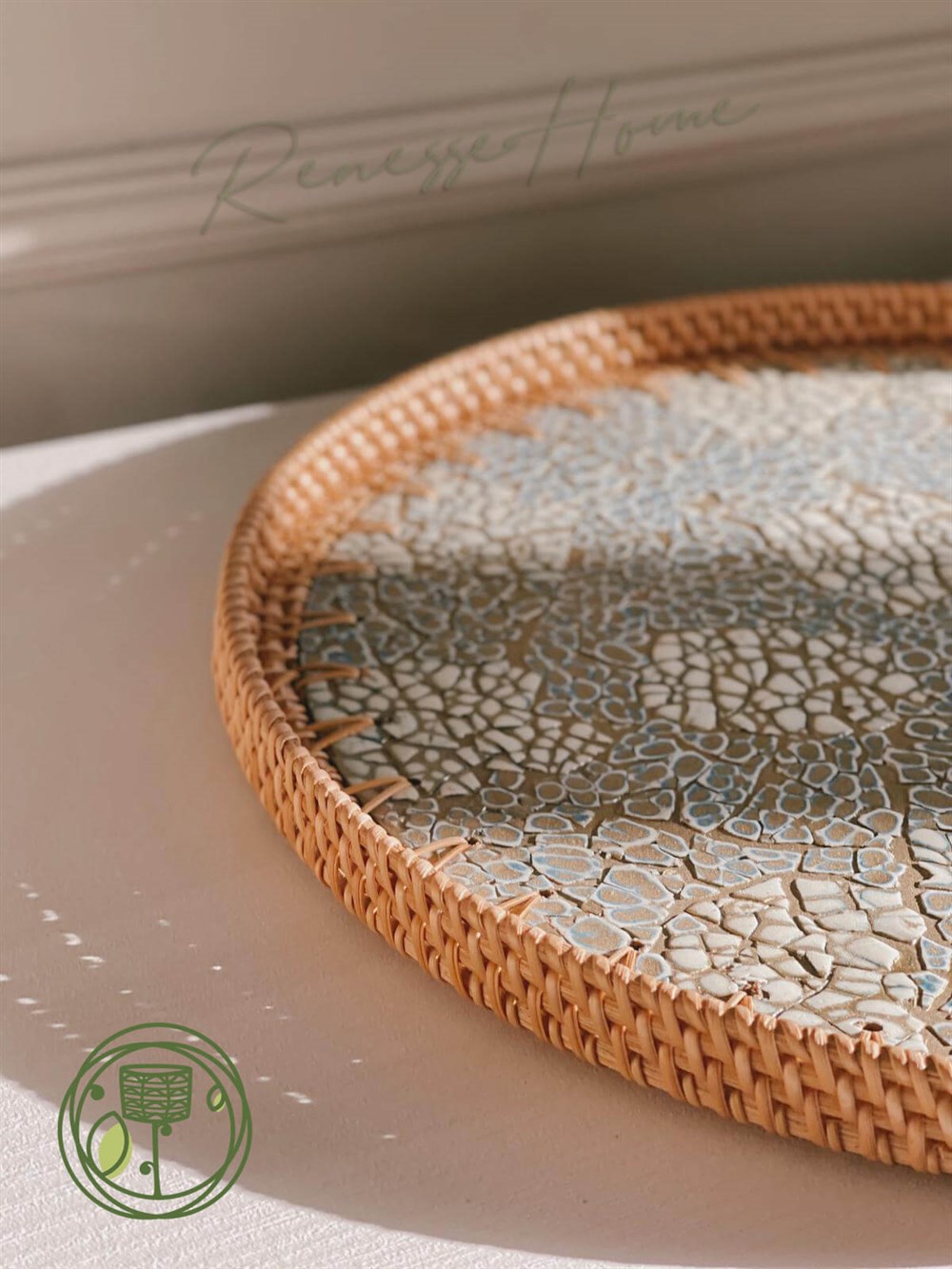 Admiral Sedefli Rattan Tepsi