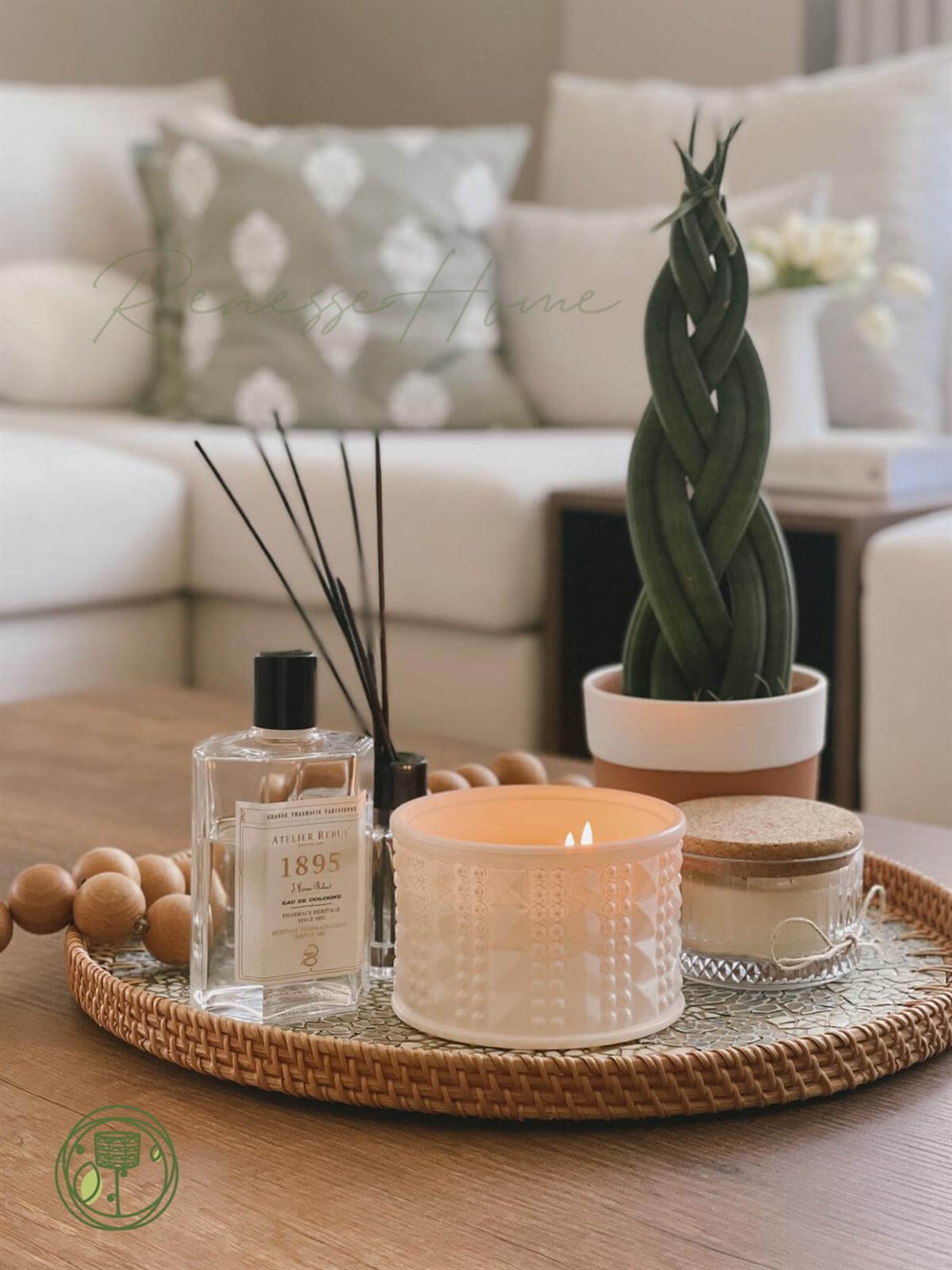 Admiral Sedefli Rattan Tepsi