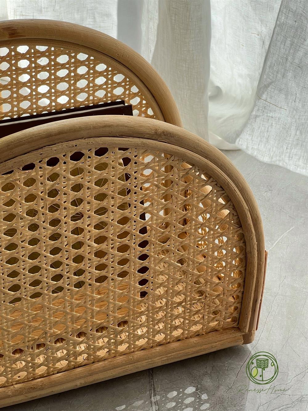 Cibuti El Yapımı Hazeranlı Rattan Gazetelik & Dergilik 