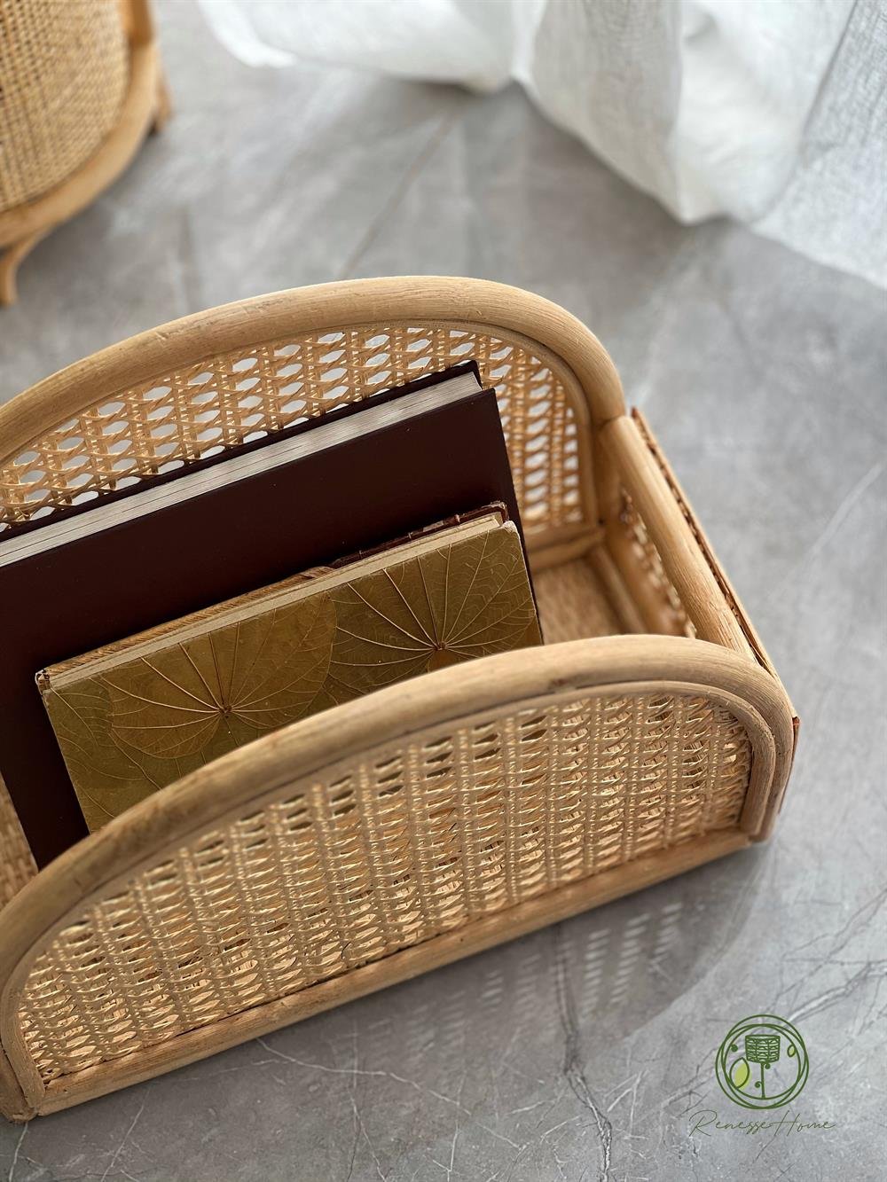 Cibuti El Yapımı Hazeranlı Rattan Gazetelik & Dergilik 