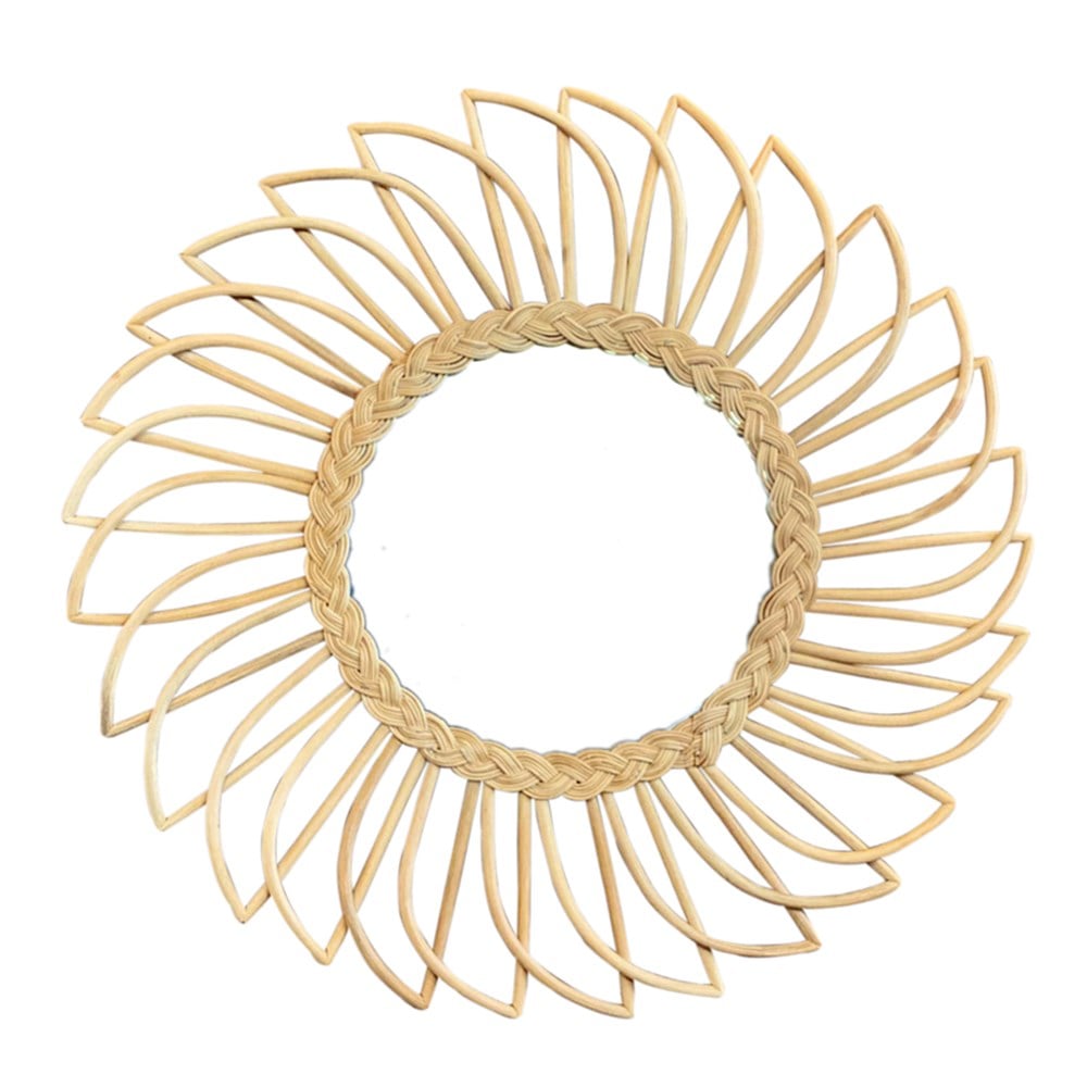 Gambiya El Yapımı Rattan Duvar Aynası
